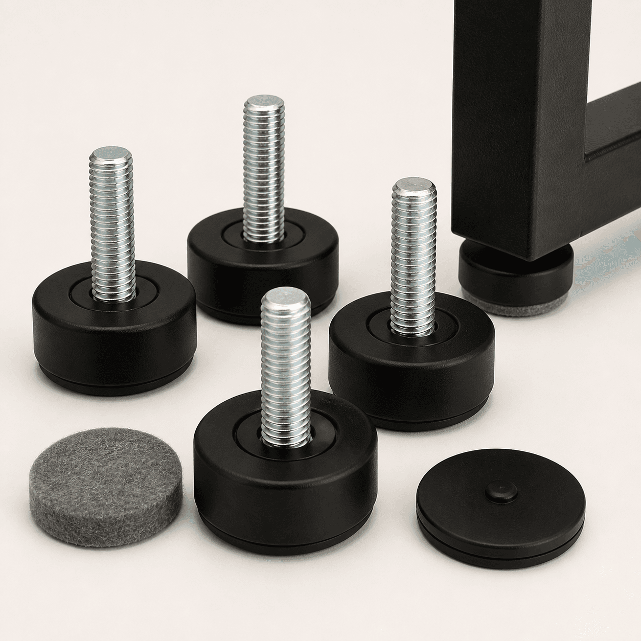 KI-generierte Symbolabbildung für Verstellfüße M10 × 25 mm